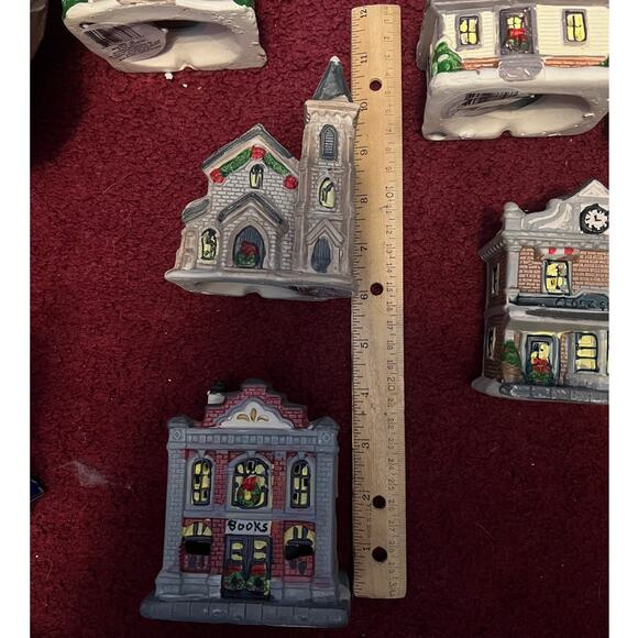 Greenbrier INT'L Christmas Houses/Buildings NO LIGHTS BLDGS ONLY Set Of Ten (10) - Picture 13 of 13